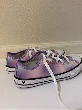 Converse kids Purple Ombre Canvas Sneakers - Cute Heart Accent